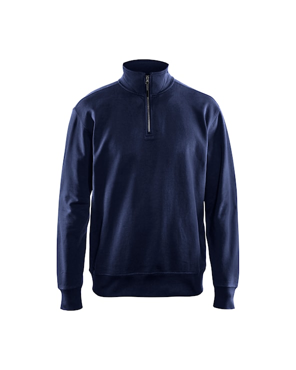 Sweatshirt met halve rits Marineblauw
