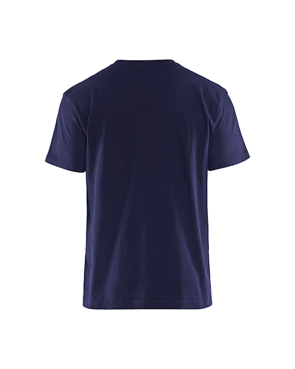 T-shirt bi-colour Marineblauw/Korenblauw