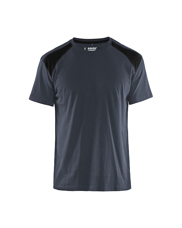 T-shirt bi-colour Donkergrijs/Zwart