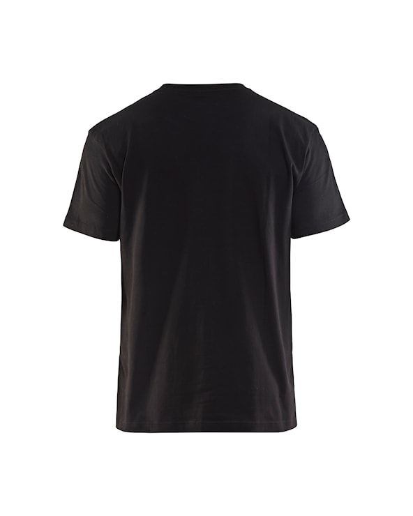T-shirt bi-colour Zwart/High Vis Geel