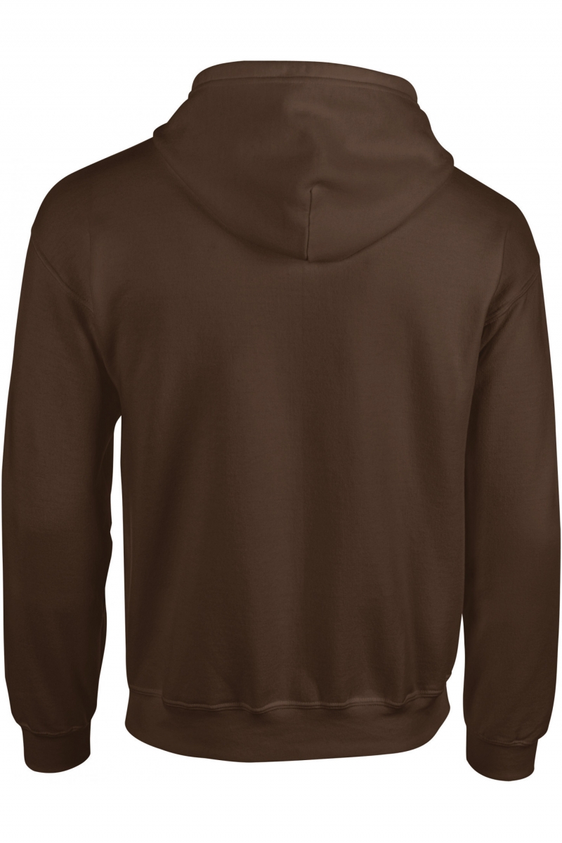Heavy Blend Adult Full Zip Hooded Sweatshirt Dark Chocolate