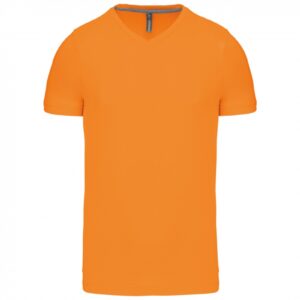 T-shirt V-hals korte mouwen Orange