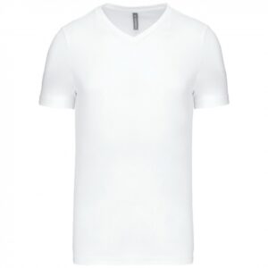 T-shirt V-hals korte mouwen White