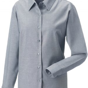 Ladies' Long Sleeve Easy Care Oxford Shirt Silver