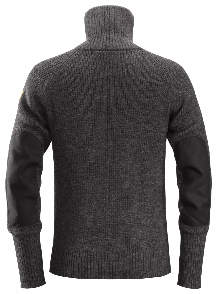 1/2-Zip Wool Sweater Antraciet