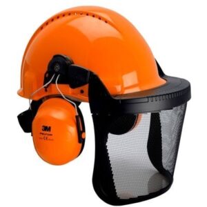 Peltor Helmcombinatie met G3000 helm, Optime l gehoorkap en V5C vizier, Oranje