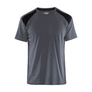 T-shirt bi-colour Grijs/Zwart