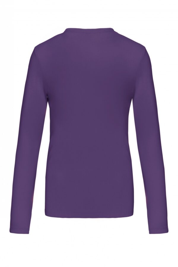 Dames t-shirt V-hals lange mouwen Purple