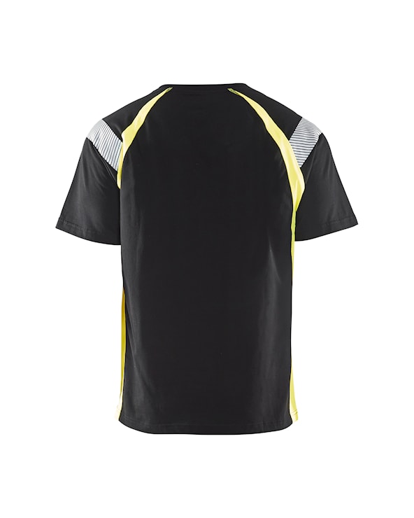 T-shirt Visible Zwart/High Vis Geel
