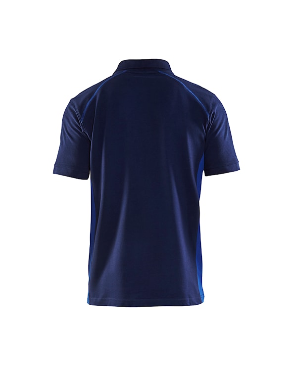 Poloshirt piqué Marineblauw/Korenblauw